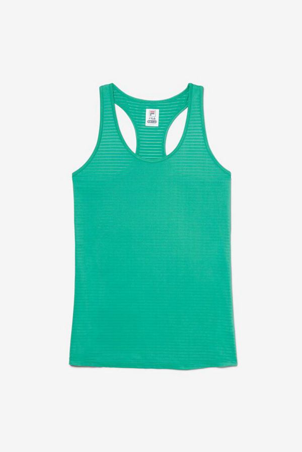 Fila Essentials Racerback Tennis Women's Tank Top - Green,NZ 236-65289